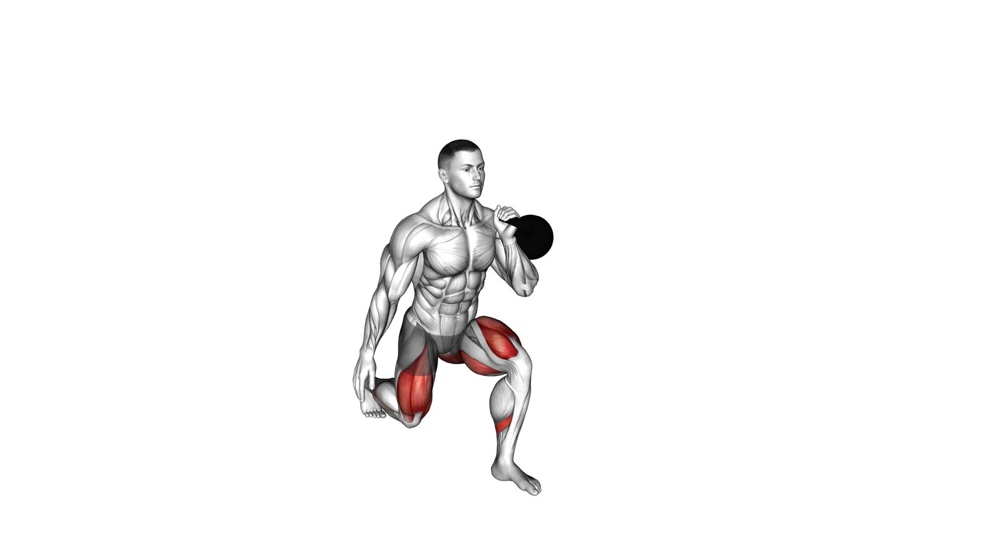 Kettlebell Ipsilateral Reverse Lunge (male) - Video Exercise Guide & Tips