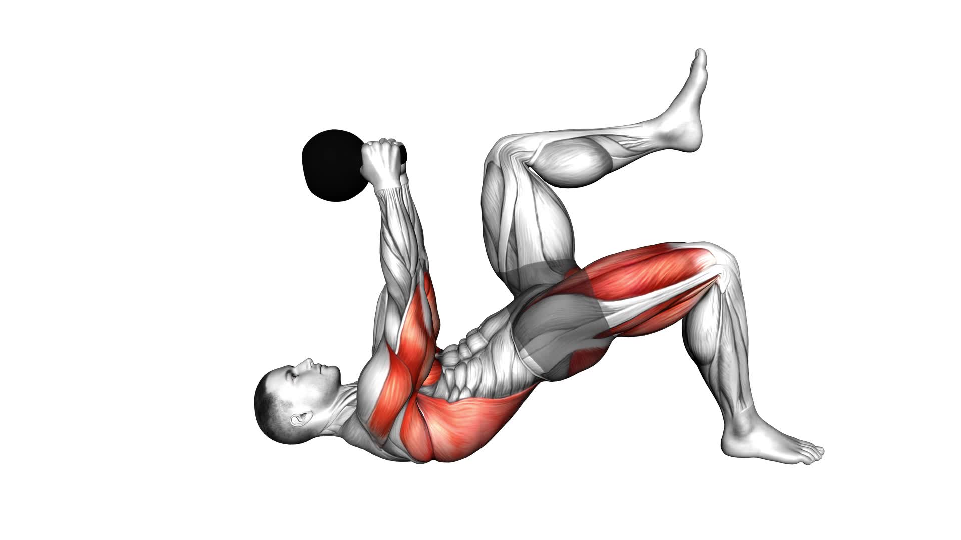 Kettlebell Single Leg Glute Bridge Pullover - Video Exercise Guide & Tips