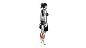 Kettlebell Standing Calf Raise (female) - Video Exercise Guide & Tips