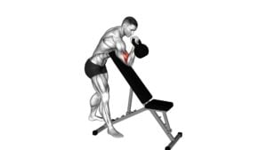 Kettlebell Standing One Arm Curl Over Incline Bench - Video Exercise Guide & Tips