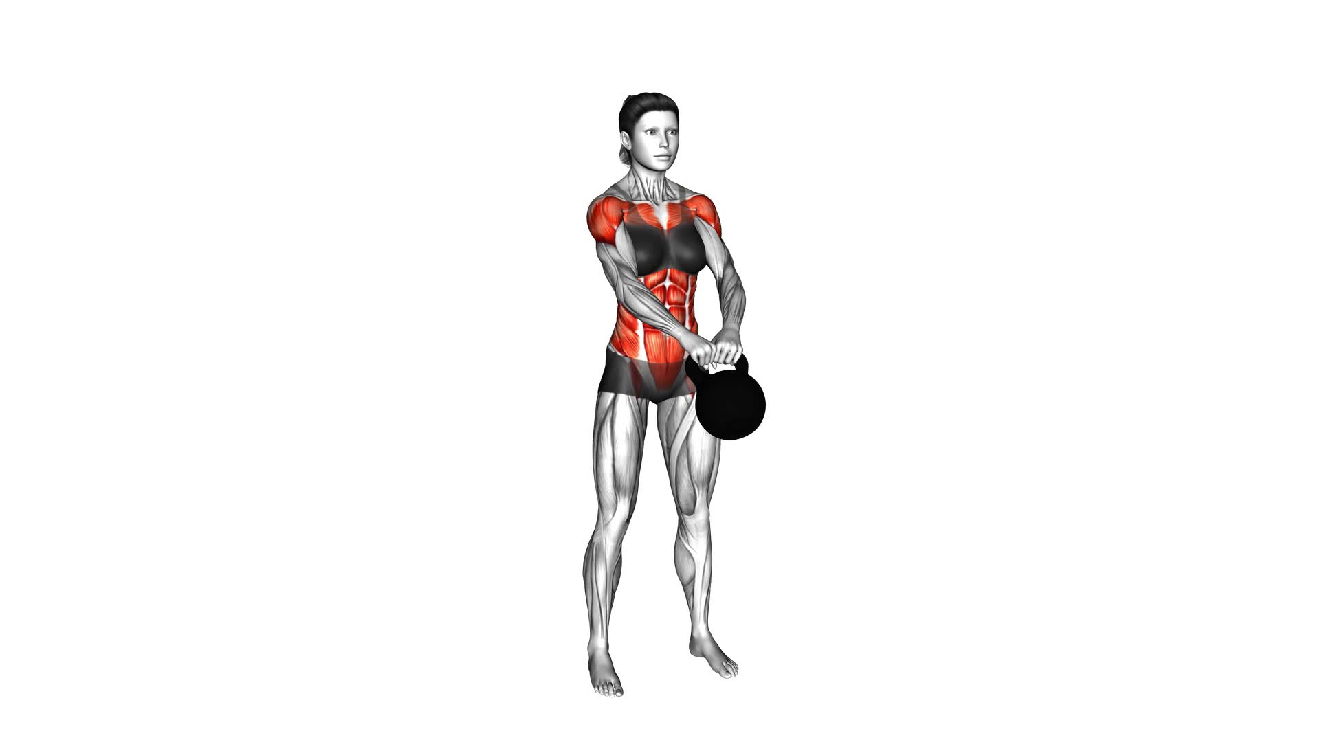 Kettlebell Standing Slingshots (female) - Video Exercise Guide & Tips