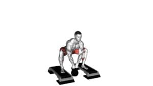 Kettlebell Sumo Squat off Stepbox (male) - Video Exercise Guide & Tips