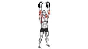 Kettlebell Two Arm Military Press - Video Exercise Guide & Tips