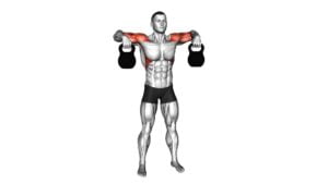 Kettlebell Wide Upright Row (male) - Video Exercise Guide & Tips