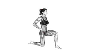 Kneeling Iliopsoas Stretch (female) - Video Exercise Guide & Tips