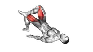 Leg Over Knee Glute Bridge (male) - Video Exercise Guide & Tips