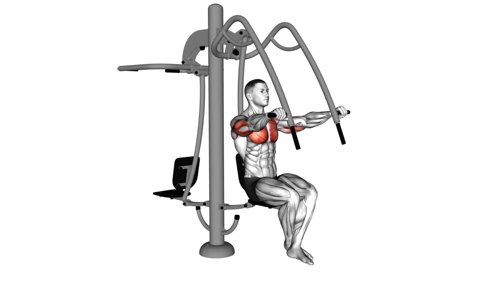 Lever Outdoor Seated Chest Press - Video Exercise Guide & Tips