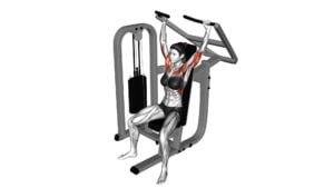 Lever Seated Shoulder Press (female) - Video Exercise Guide & Tips