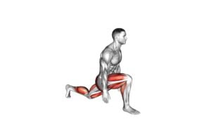 Low Lunge (left) (male) - Video Exercise Guide & Tips