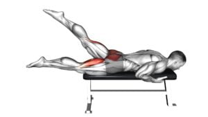 Lying Alternate Hip Extension (male) - Video Exercise Guide & Tips