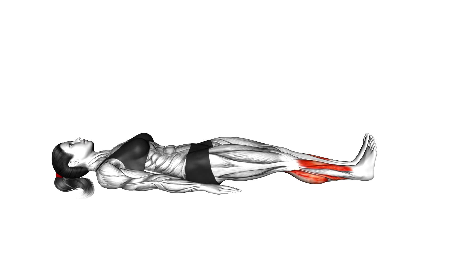 Lying Ankle Flexion and Extension (female) - Video Exercise Guide & Tips