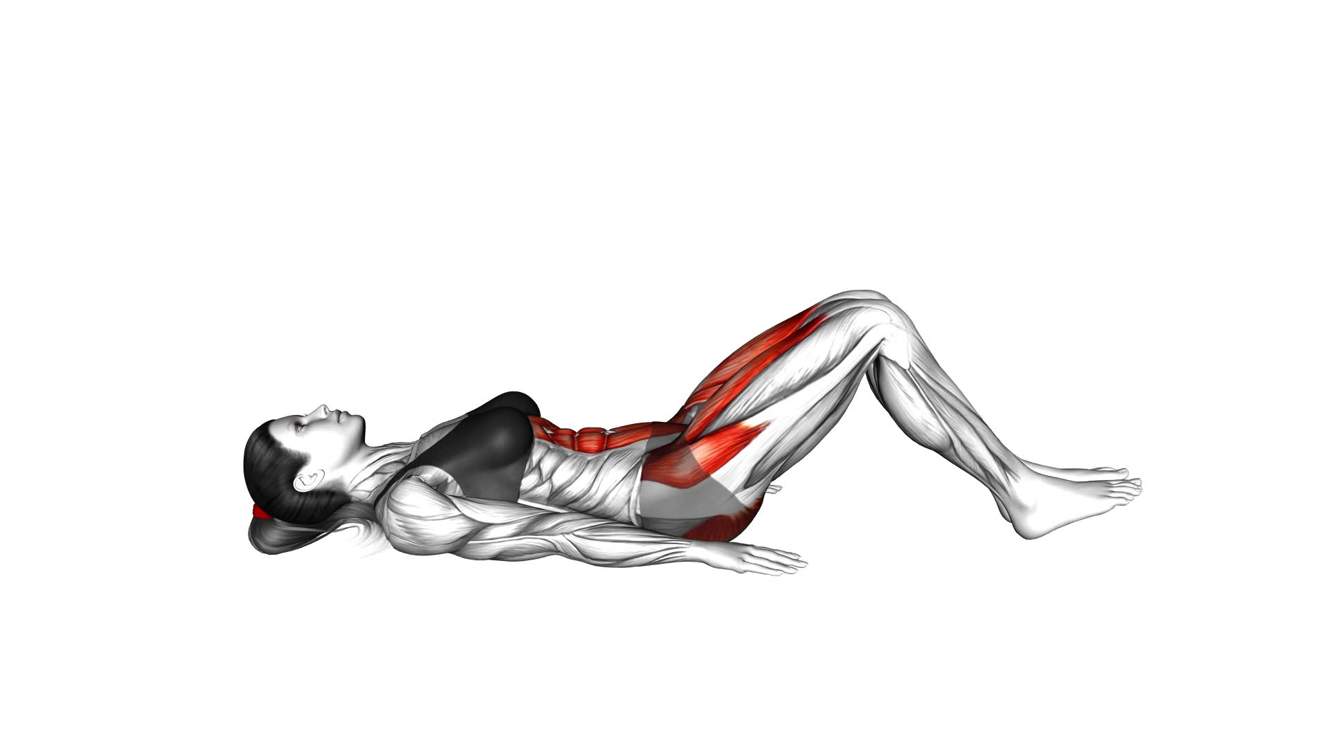 Lying Bent Leg Tuck (female) - Video Exercise Guide & Tips