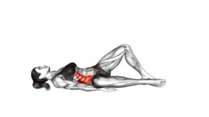 Lying Hip Abduction Knee Bent (female) - Video Exercise Guide & Tips