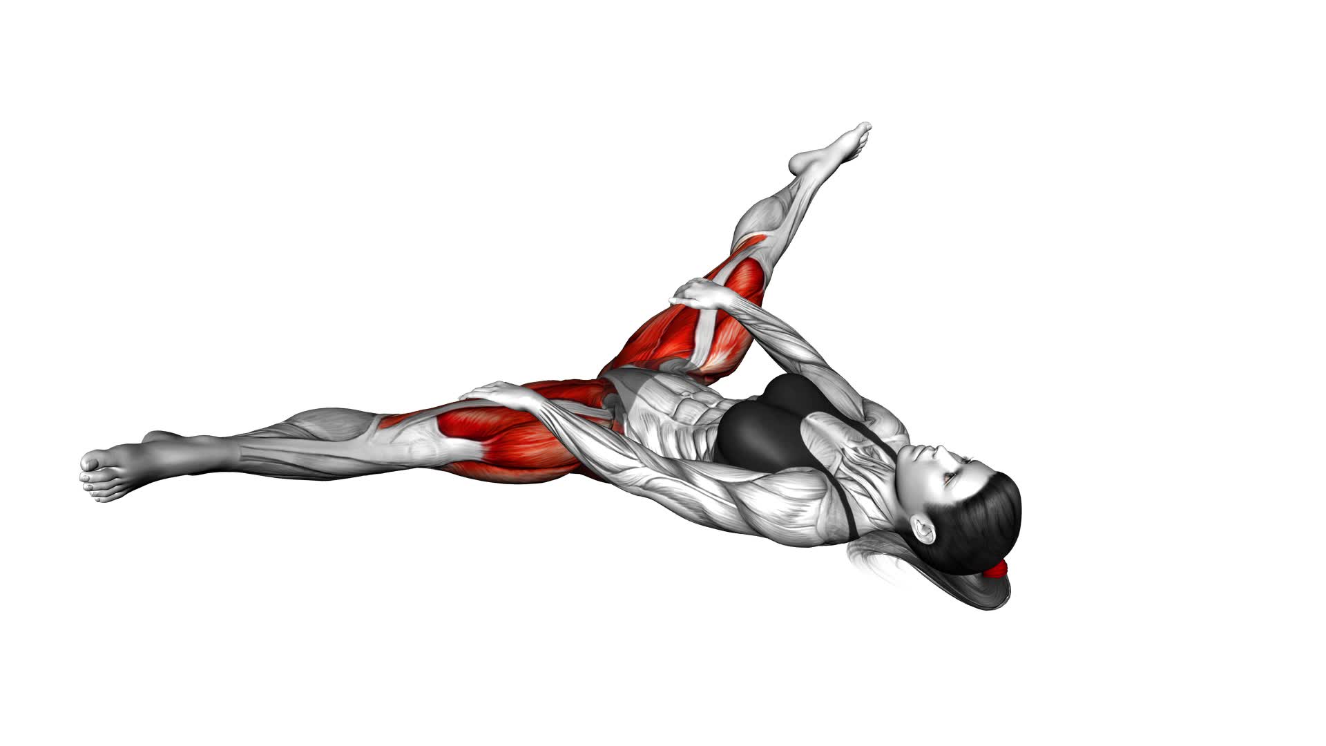 Lying Split Abductor (female) - Video Exercise Guide & Tips