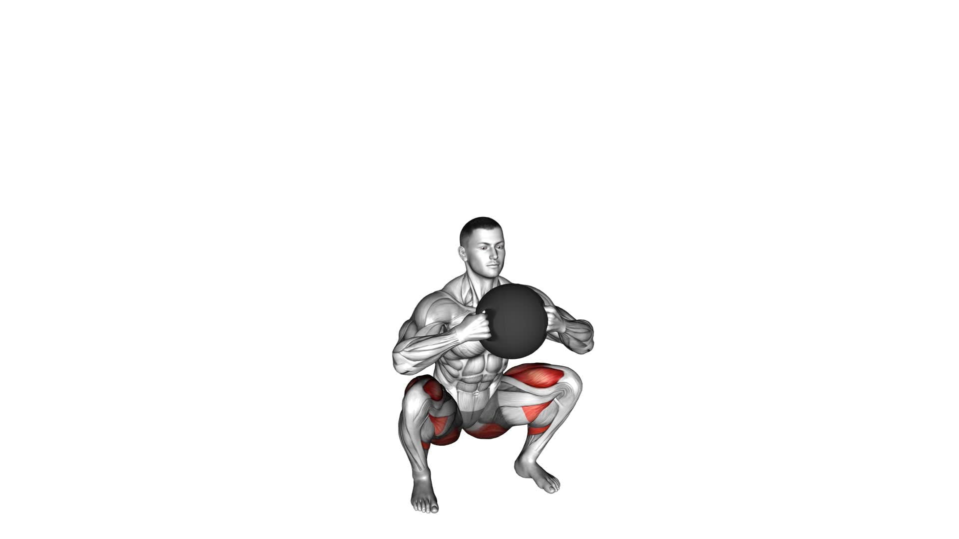 Medicine Ball Goblet Squat (male) - Video Exercise Guide & Tips