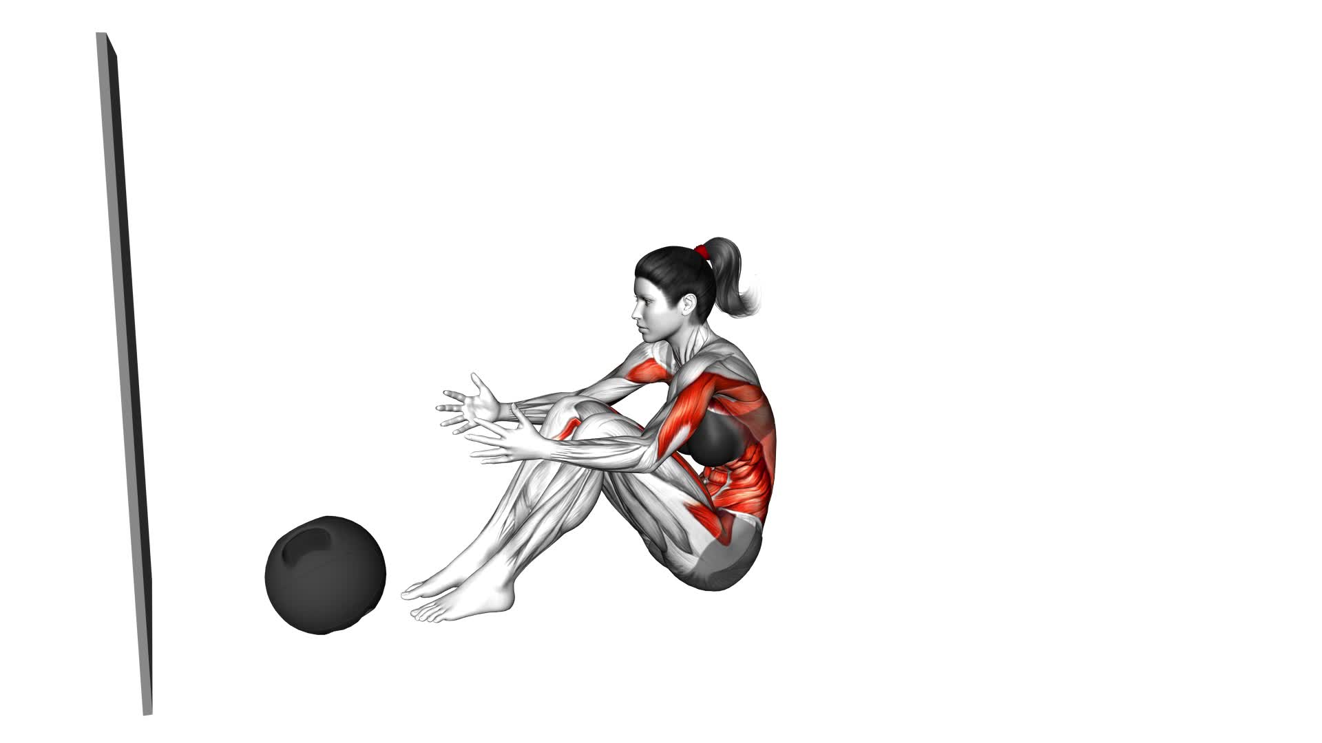 Medicine Ball Sit-up (wall) - Video Exercise Guide & Tips