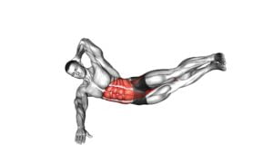 Oblique Crunches With Straight Leg Lift - Video Exercise Guide & Tips