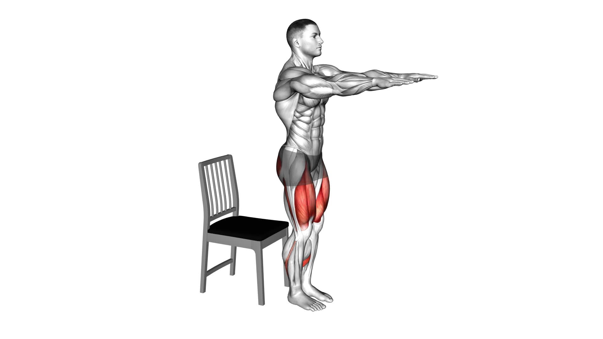 Pistol Squat With Chair - Video Exercise Guide & Tips