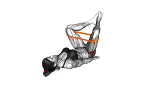 Resistance Band Lying Bent Knee Hip Abduction (female) - Video Exercise Guide & Tips