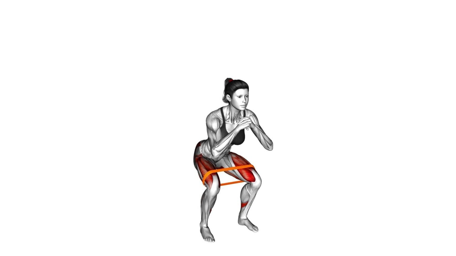 Resistance Band Squat (female) - Video Guide & Tips