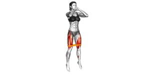 Resistance Band Squat Jump (female) - Video Exercise Guide & Tips