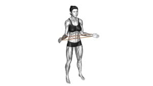 Resistance Band Standing External Rotation (female) - Video Exercise Guide & Tips