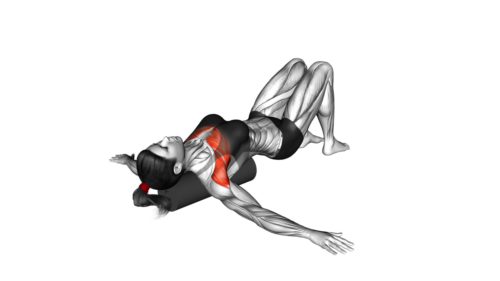 Roll Chest Opener Lying on Floor (female) - Video Exercise Guide & Tips