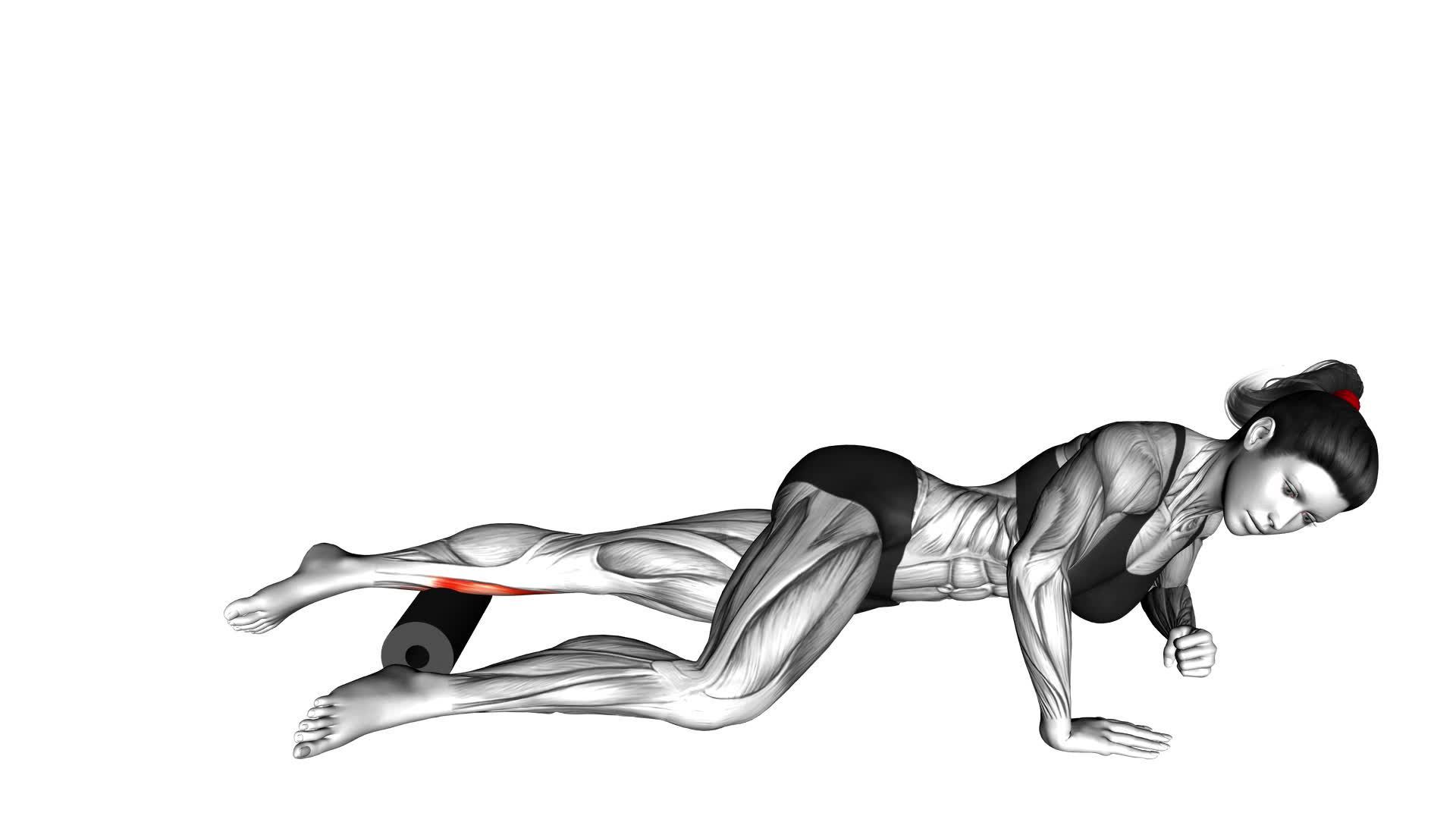 Roll Peroneal (Single Leg) Side Lying on Floor (female) - Video Exercise Guide & Tips
