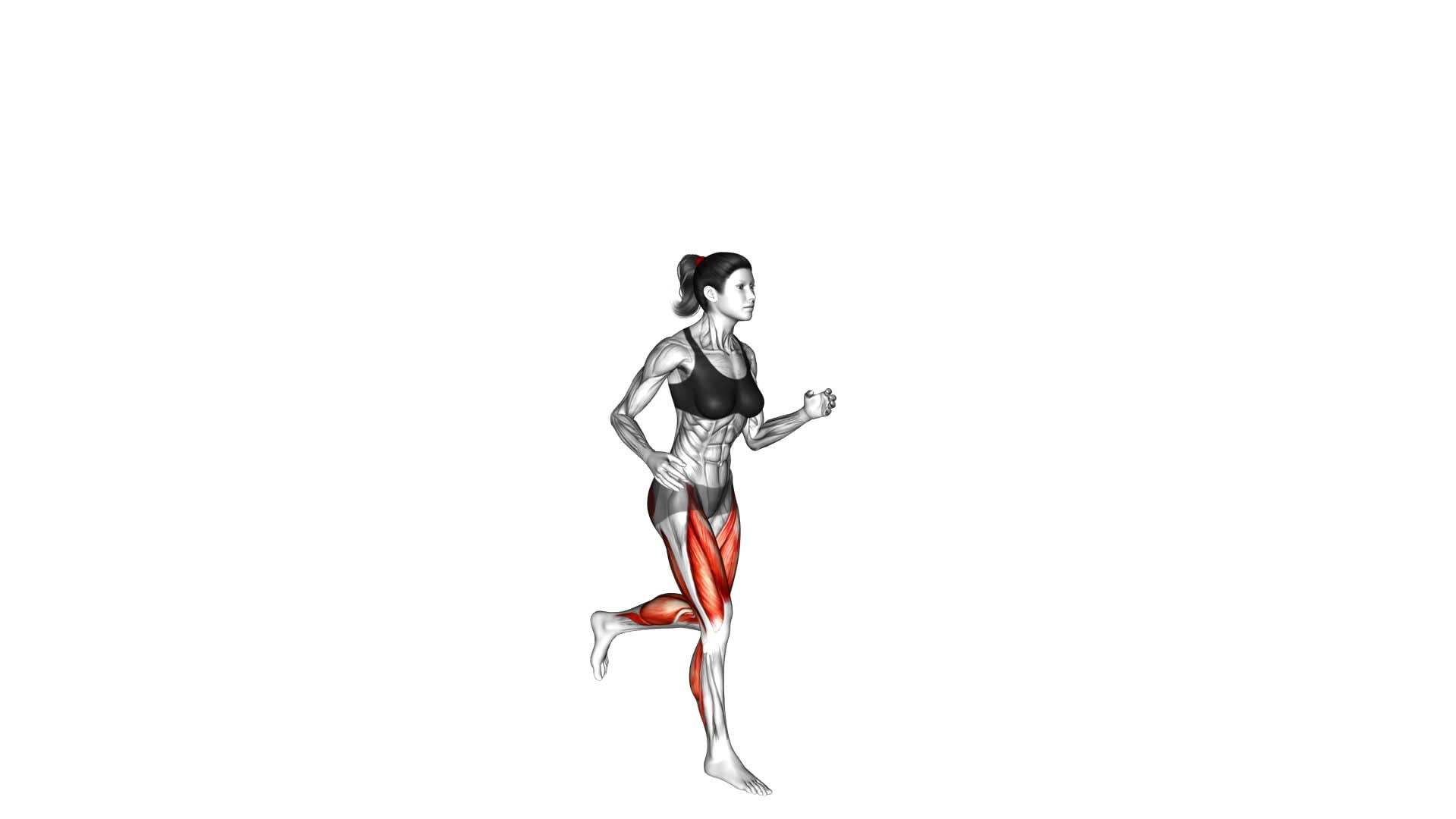 Run and Half Knee Bend (female) - Video Exercise Guide & Tips
