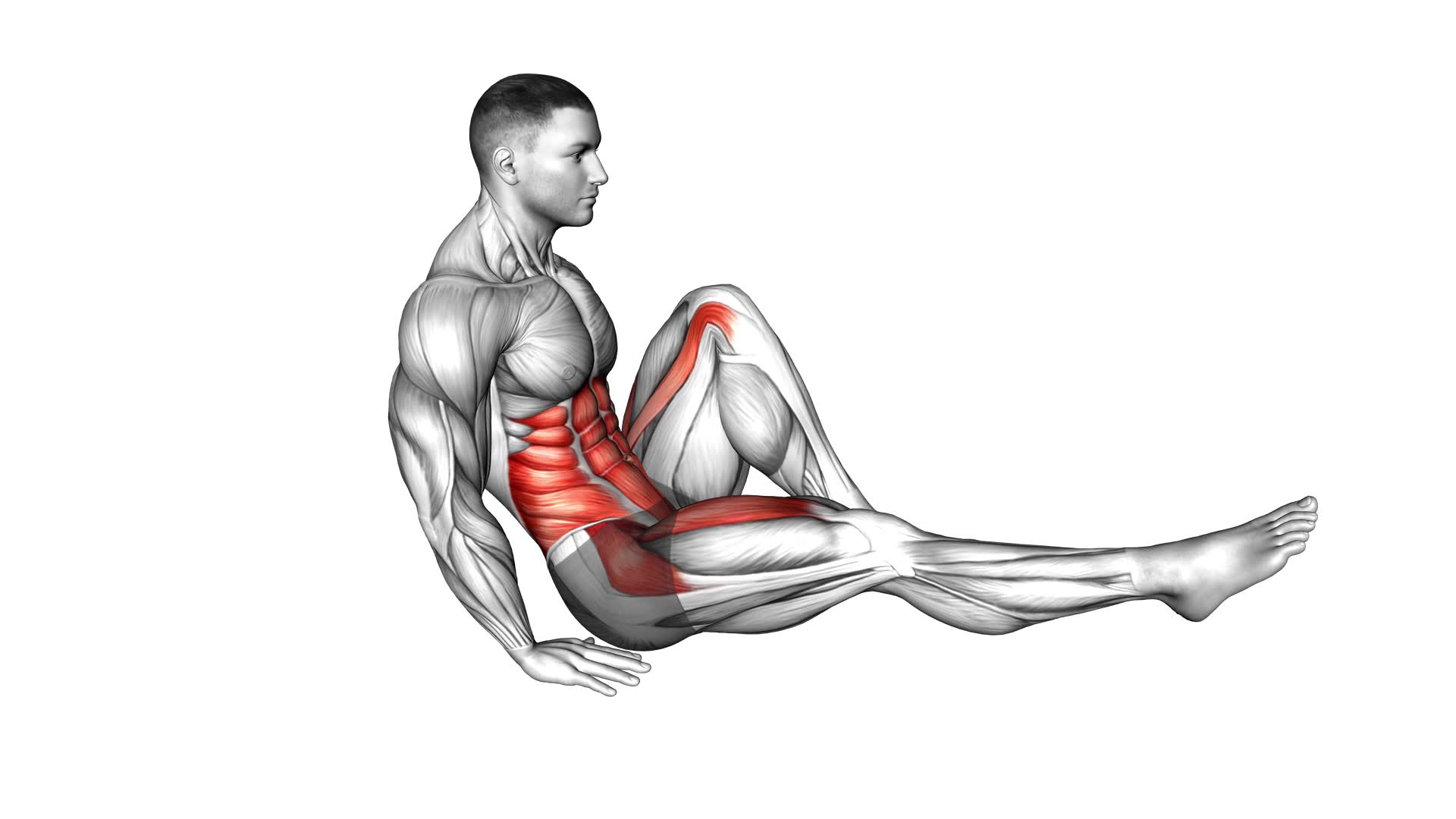 Seated Alternate In Out Leg Raise on Floor - Video Exercise Guide & Tips
