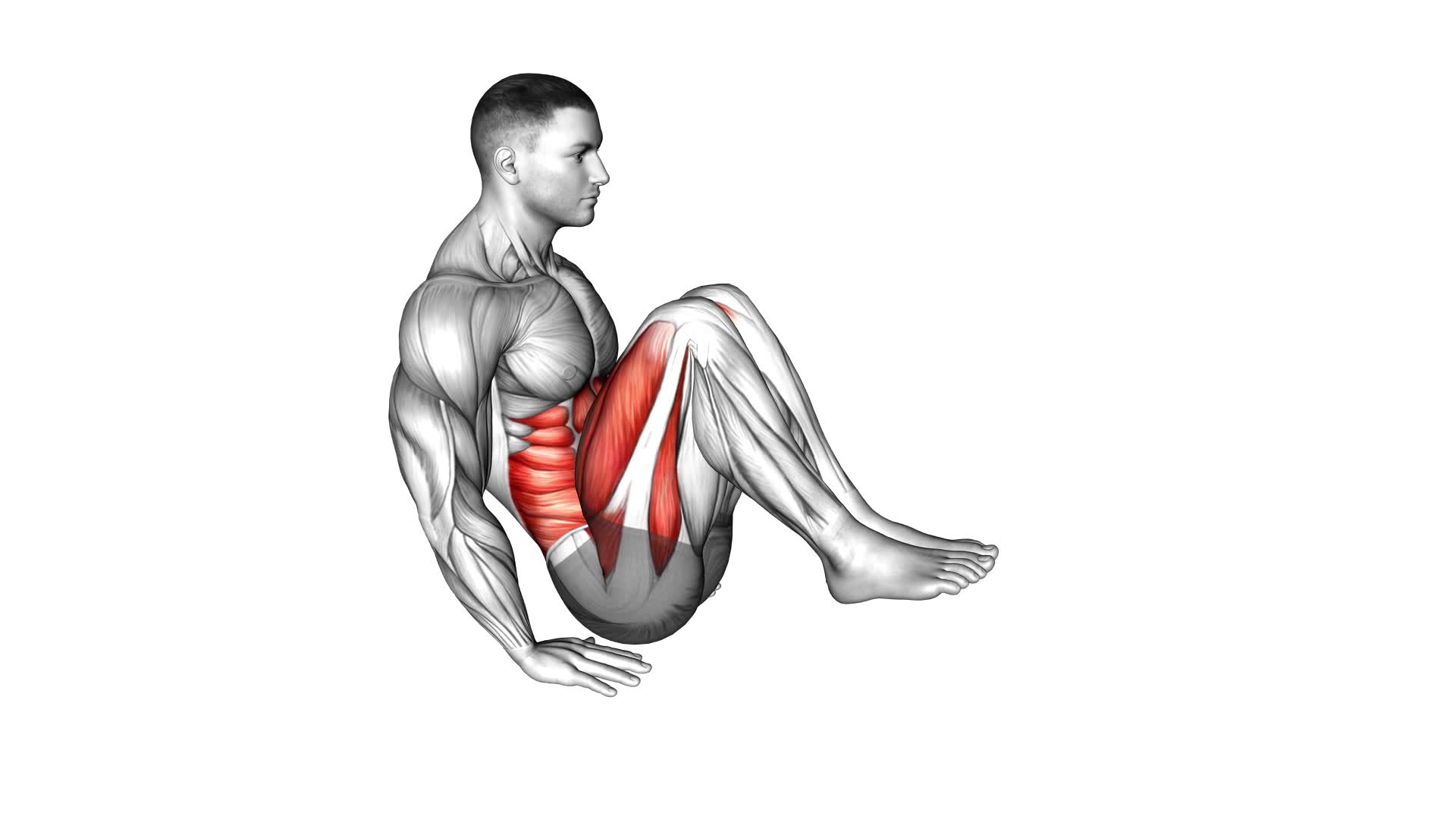 Seated In-Out Leg Raise on Floor - Video Exercise Guide & Tips