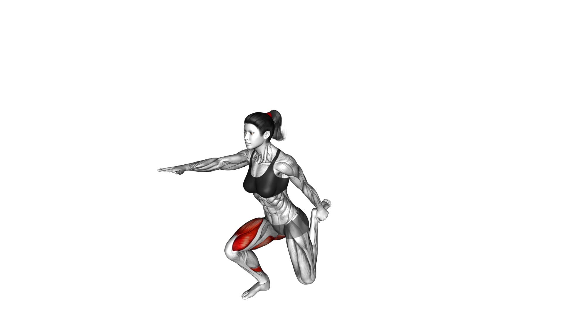 Shrimp Squat (female) - Video Exercise Guide & Tips