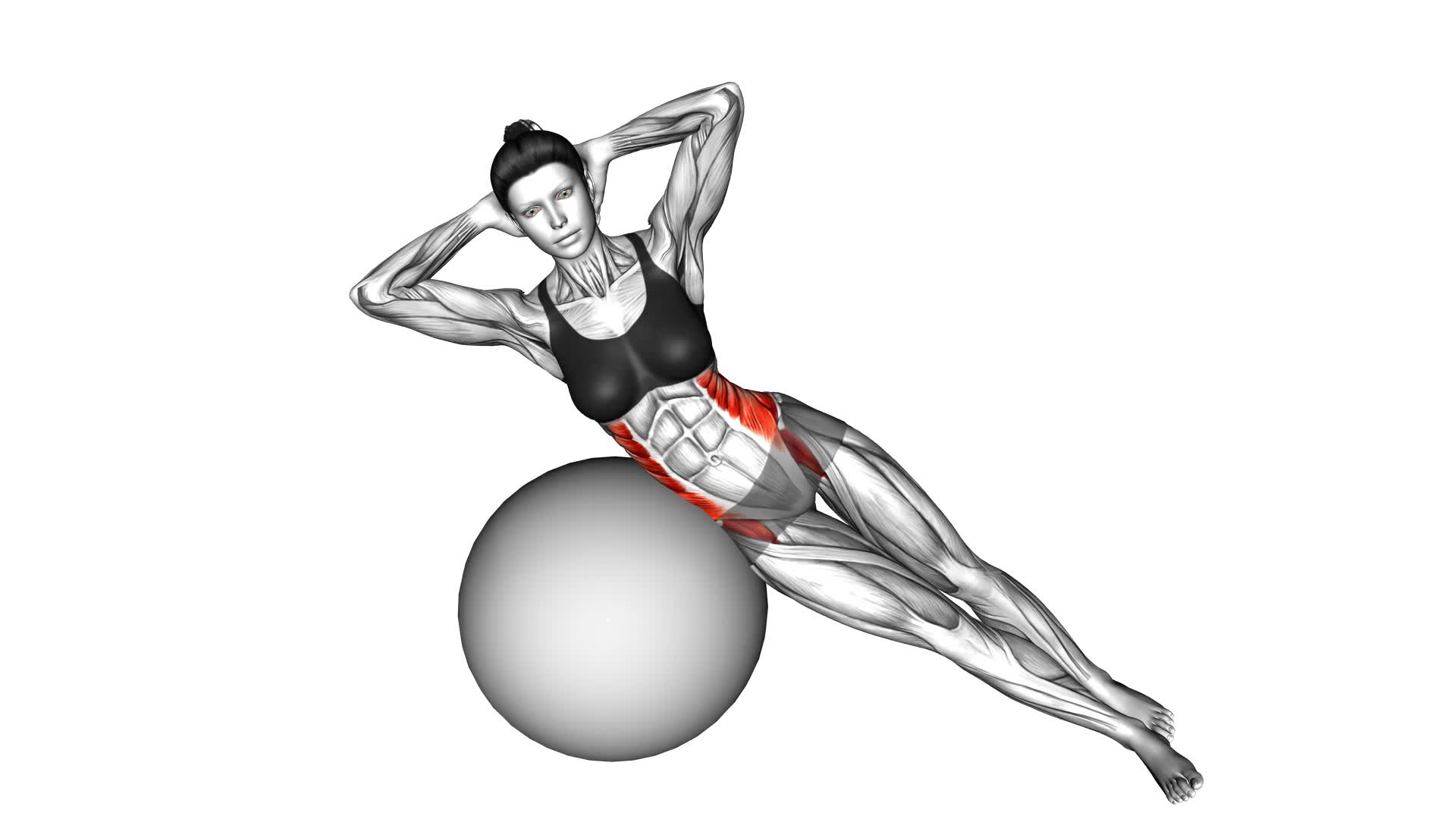 Side Bend (On Stability Ball) - Video Exercise Guide & Tips