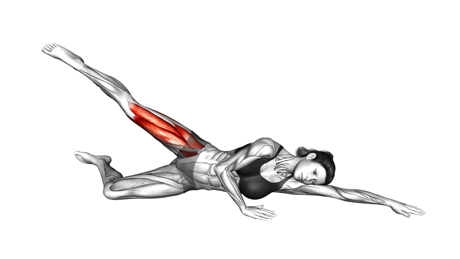 Side Lying Kickout (female) - Video Exercise Guide & Tips