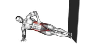 Side Plank Lift Against Wall (Male) - Video Exercise Guide & Tips