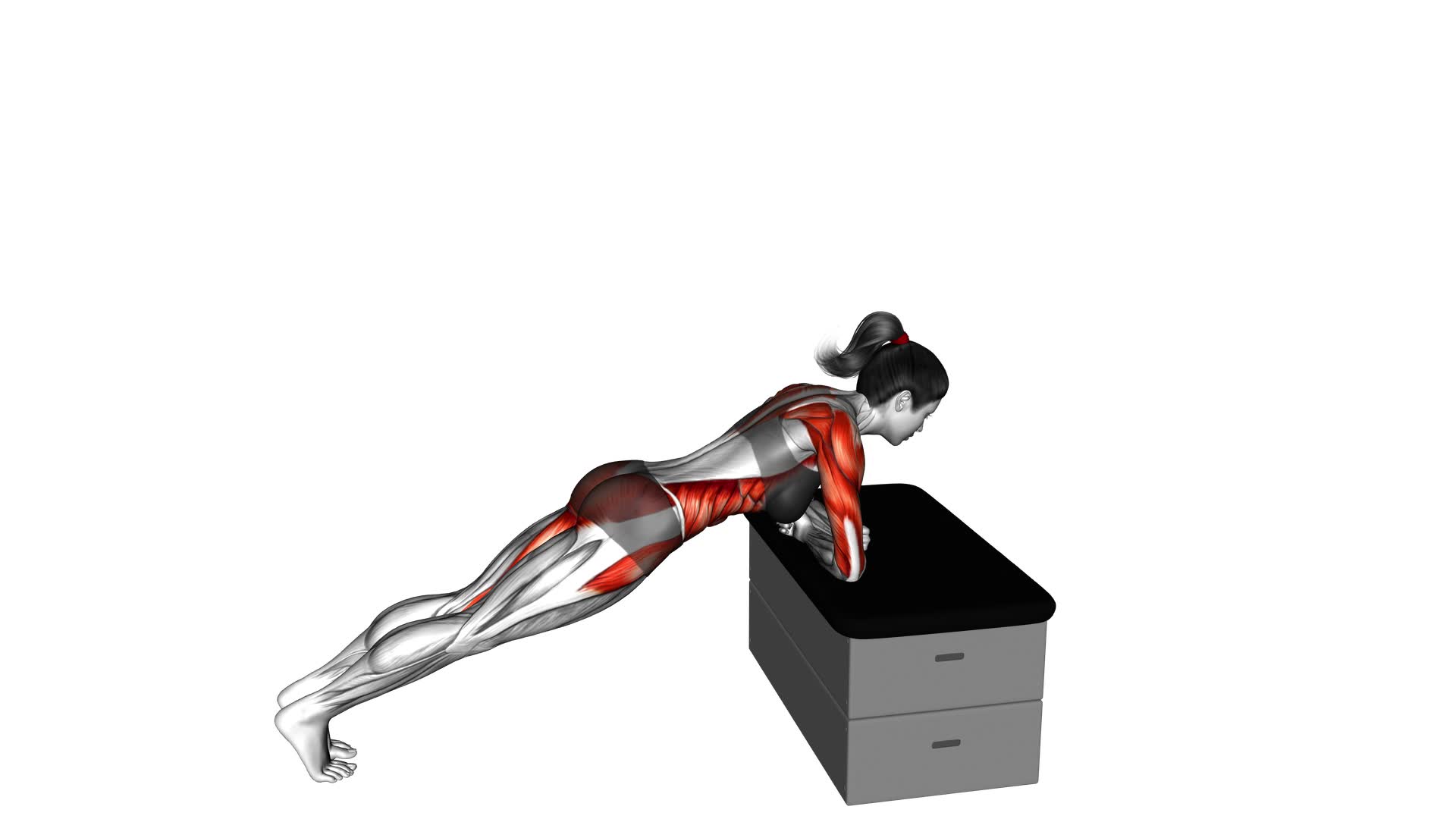 Side Plank Rotation a Padded Stool Supported (Female) - Video Exercise Guide & Tips