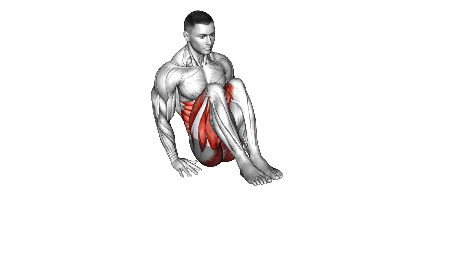 Side to Side Knee Tuck (Male) - Video Exercise Guide & Tips