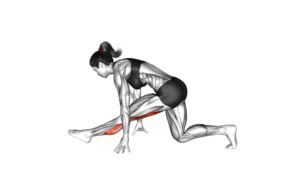 Single Leg Calve Stretch (female) - Video Exercise Guide & Tips