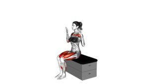 Sitting Incline Press Stepout on a Padded Stool (Female) - Video Exercise Guide & Tips