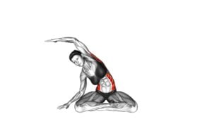 Sitting Lotus Dynamic Side Stretch (female) - Video Exercise Guide & Tips