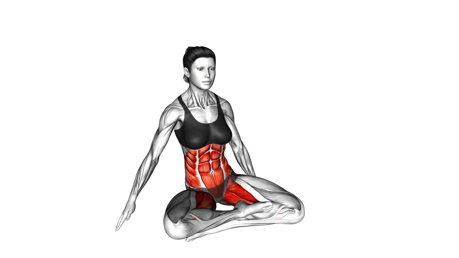 Sitting Lotus Pose Hip Horizontal Rotation (female) - Video Exercise Guide & Tips