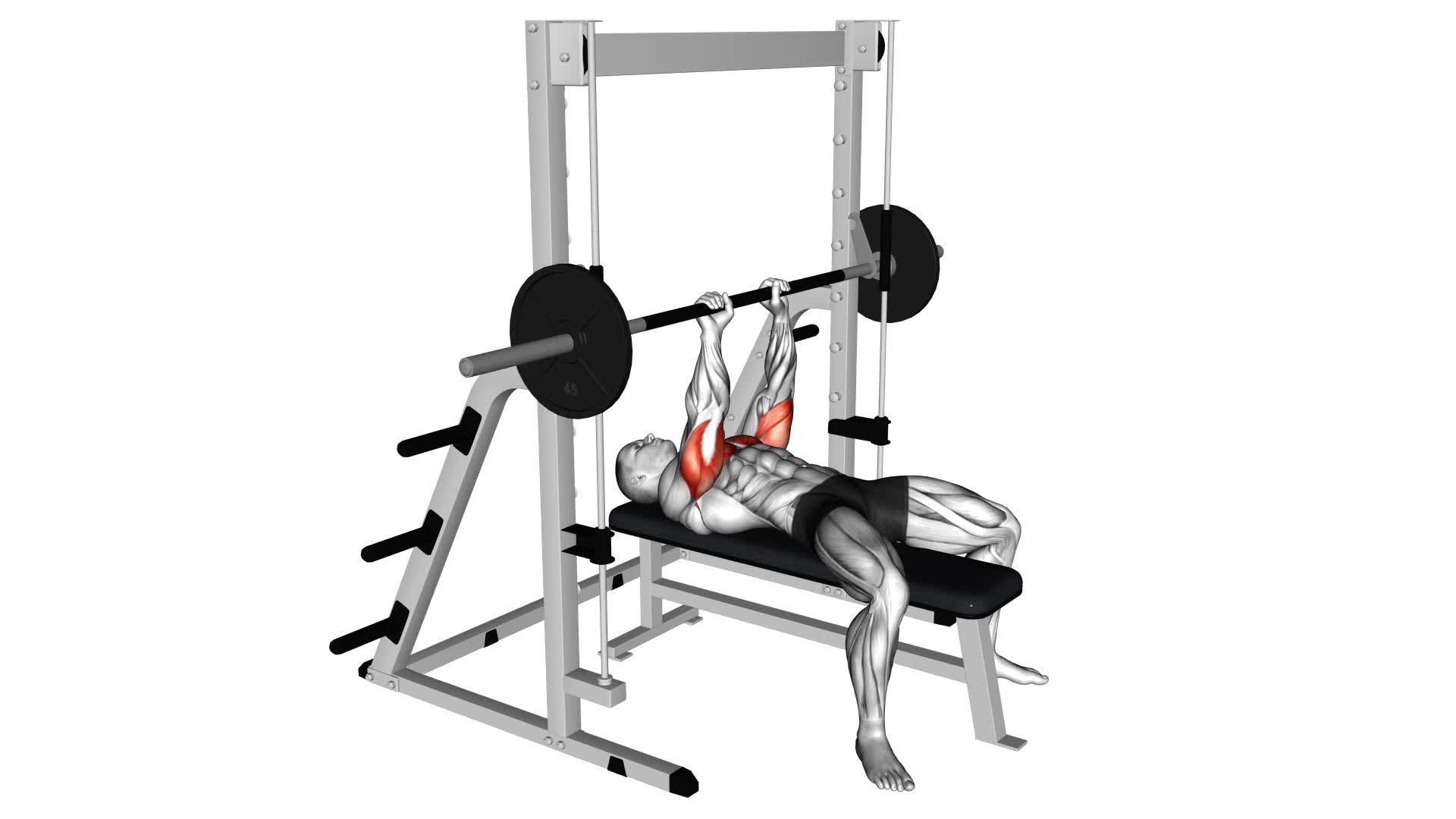 Smith Close Grip Bench Press - Video Exercise Guide & Tips