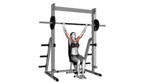 Smith Seated Shoulder Press (female) - Video Exercise Guide & Tips