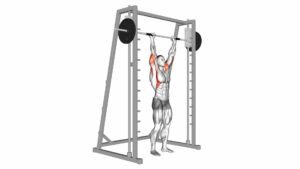 Smith Standing Shoulder Press - Video Exercise Guide & Tips