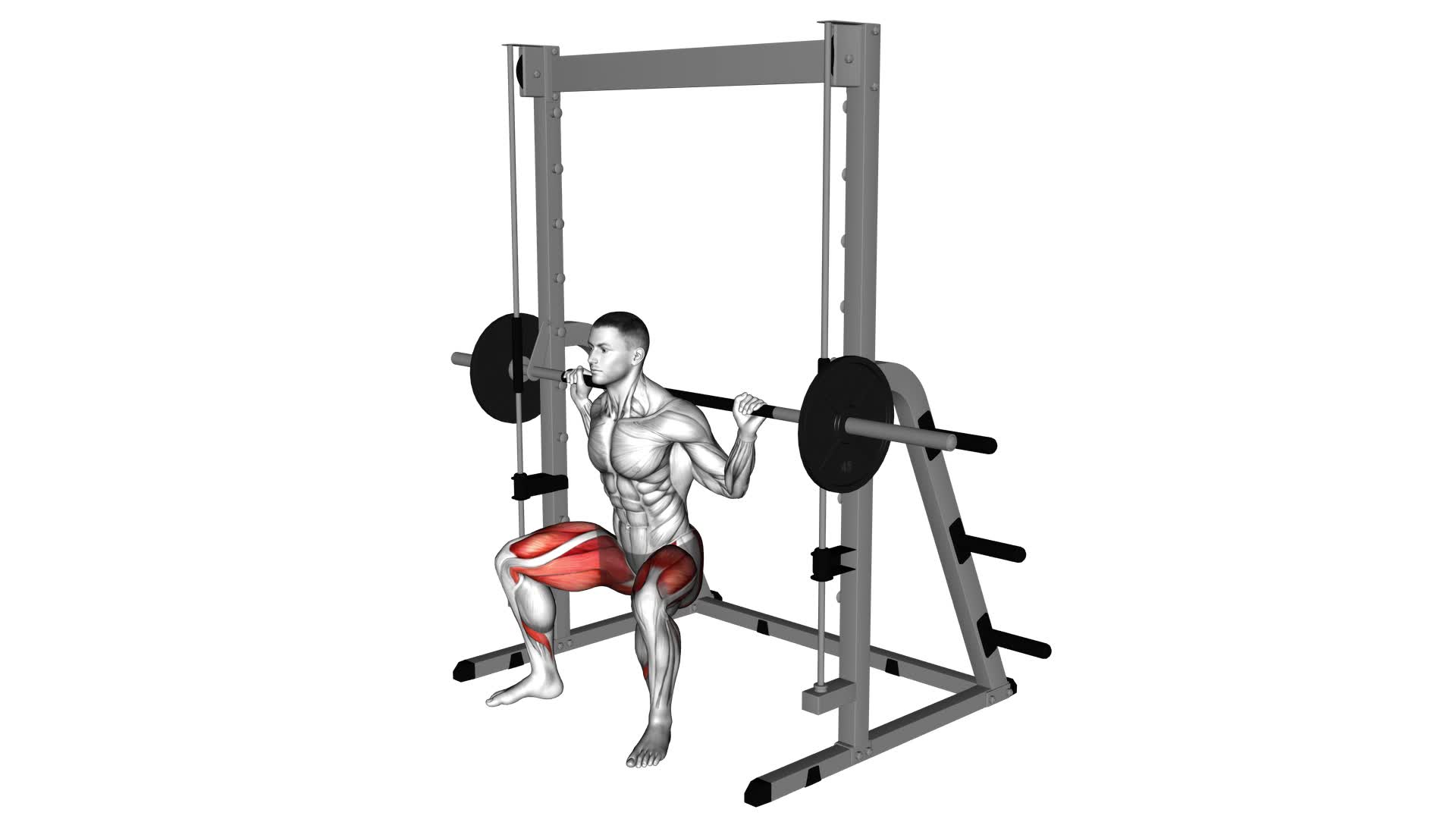 Smith Sumo Chair Squat (male) - Video Exercise Guide & Tips