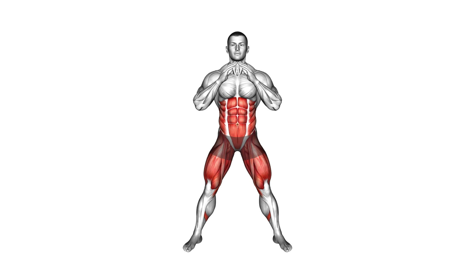 Squat and Double Knee To Elbow (male) - Video Exercise Guide & Tips