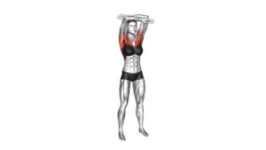 Standing Elbow Crossover Raise (female) - Video Exercise Guide & Tips