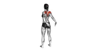 Standing Forward Bend Back Squeeze (female) - Video Exercise Guide & Tips