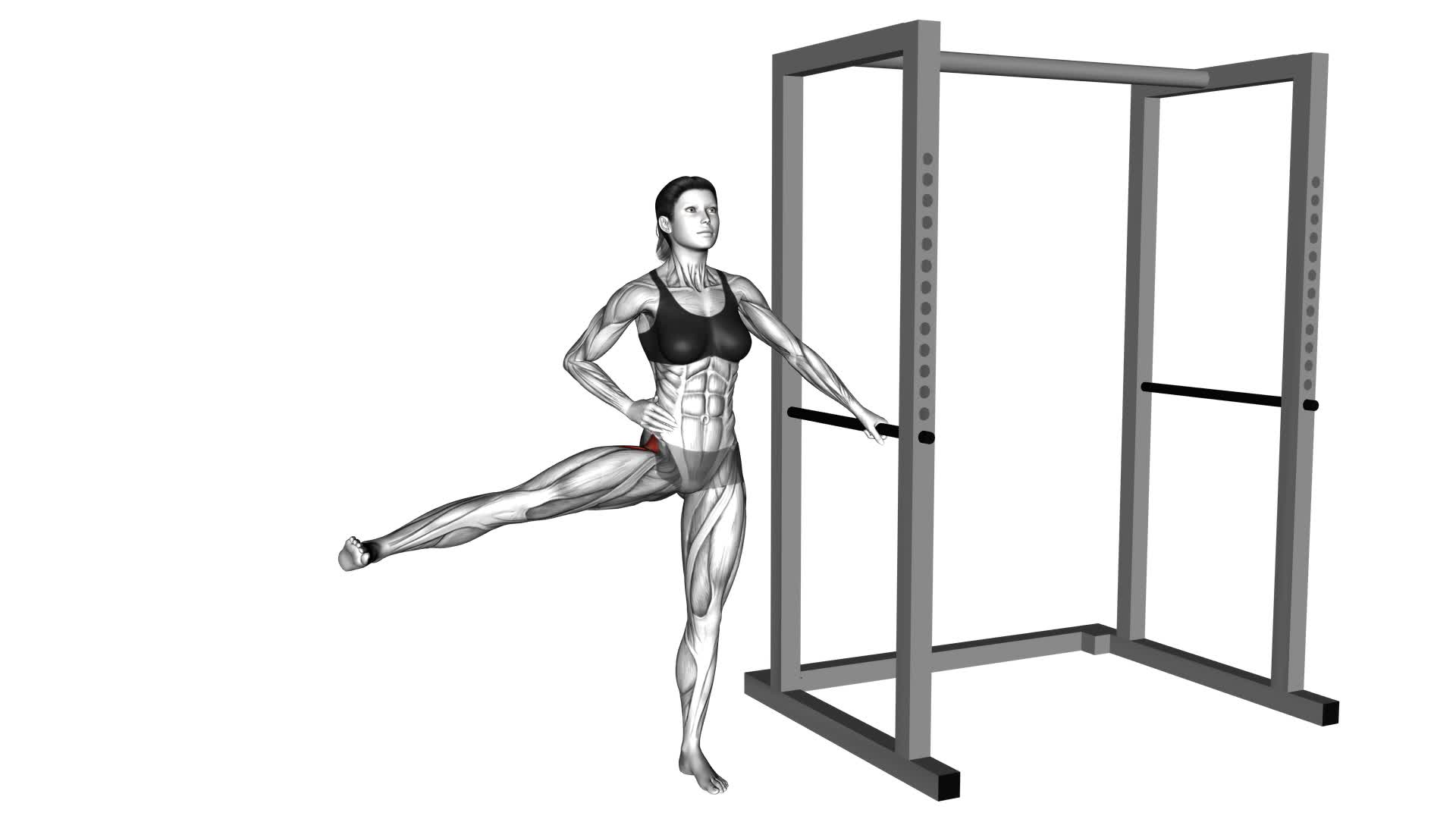 Standing Hip Abduction (female) - Video Exercise Guide & Tips