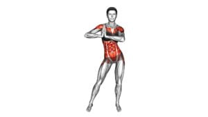 Standing Hip Frontal Rotation Side Slide Arm (female) - Video Exercise Guide & Tips